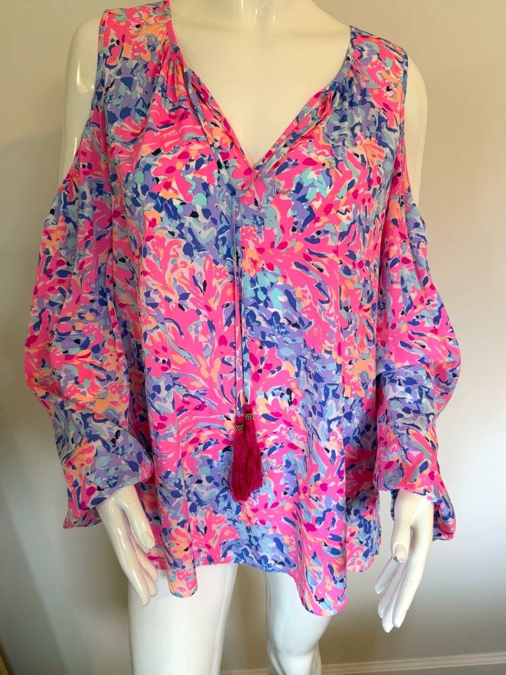 Lilly Pulitzer Finch Top Coco Coral Crab Large